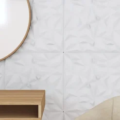 VIDAXL - Panneaux muraux 12 pcs blanc 50x50 cm xps 3 m² améthyste