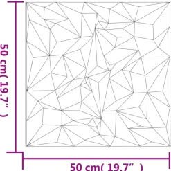 VIDAXL - Panneaux muraux 12 pcs blanc 50x50 cm xps 3 m² améthyste