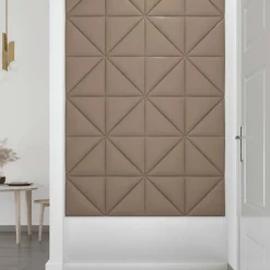 VIDAXL - Panneaux muraux 12 pcs cappuccino 30x30 cm similicuir 0,54 m²