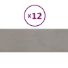 VIDAXL - Panneaux muraux 12 pcs gris clair 90x30 cm velours 3,24 m²