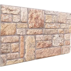 VIDAXL - Panneaux muraux 3d 10 pcs marron 100x50 cm eps