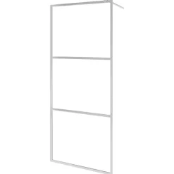 VIDAXL - Paroi de douche et étagère chrome 90x195 cm verre esg&aluminium