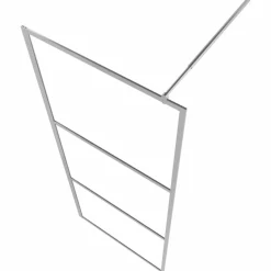 VIDAXL - Paroi de douche et étagère chrome 90x195 cm verre esg&aluminium