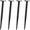 VIDAXL - Pieds de table console coniques 4 pièces noir 72-73 cm acier