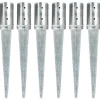 VIDAXL - Piquets au sol 6 pcs argenté 8x61 cm acier galvanisé