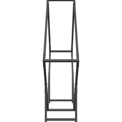 VIDAXL - Portant de bois chauffage noir 100x25x100 cm