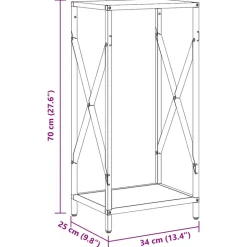 VIDAXL - Portant de bois chauffage blanc 34x25x70 cm