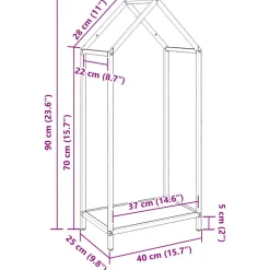 VIDAXL - Portant de bois chauffage vert olive 40x25x90 cm