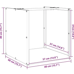 VIDAXL - Portant de bois chauffage anthracite 40x40x40 cm