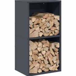 VIDAXL - Portant de bois chauffage anthracite 40x30x75 cm