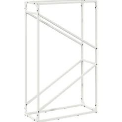 VIDAXL - Portant de bois chauffage blanc 60x25x100 cm