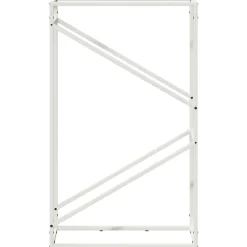 VIDAXL - Portant de bois chauffage blanc 60x25x100 cm