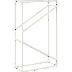 VIDAXL - Portant de bois chauffage blanc 60x25x100 cm