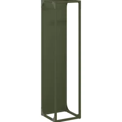 VIDAXL - Portant de bois chauffage vert olive 25x25x100 cm