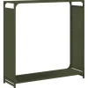 VIDAXL - Portant de bois chauffage vert olive 90x28x90 cm