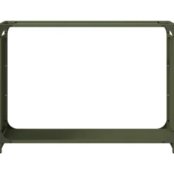 VIDAXL - Portant de bois chauffage vert olive 90x28x65 cm