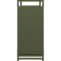 VIDAXL - Portant de bois chauffage vert olive 90x28x65 cm