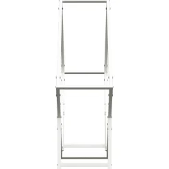 VIDAXL - Portant de bois chauffage blanc 80x25x80 cm