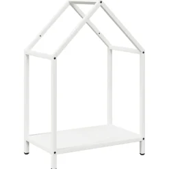 VIDAXL - Portant de bois chauffage blanc 40x25x60 cm