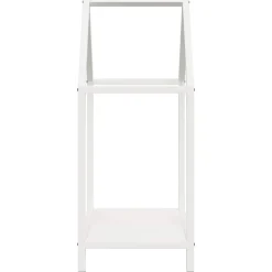 VIDAXL - Portant de bois chauffage blanc 40x25x60 cm