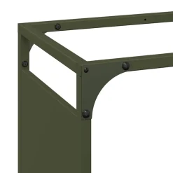 VIDAXL - Portant de bois chauffage vert olive 44x28x90 cm