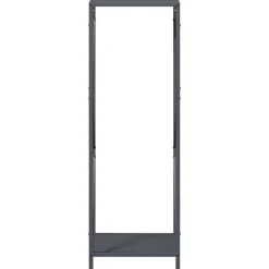 VIDAXL - Portant de bois chauffage anthracite 34x25x100 cm