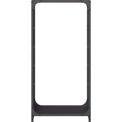 VIDAXL - Portant de bois chauffage noir 44x28x90 cm