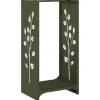 VIDAXL - Portant de bois chauffage vert olive 40x30x80 cm