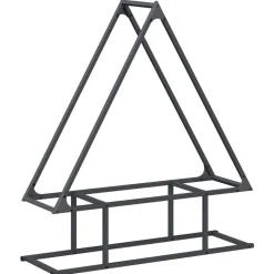 VIDAXL - Portant de bois chauffage anthracite 80x25x90 cm