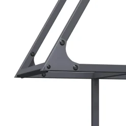 VIDAXL - Portant de bois chauffage anthracite 80x25x90 cm