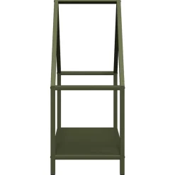 VIDAXL - Portant de bois chauffage vert olive 60x25x60 cm