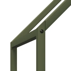 VIDAXL - Portant de bois chauffage vert olive 60x25x60 cm