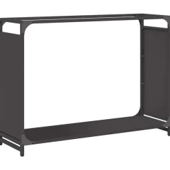 VIDAXL - Portant de bois chauffage noir 90x28x65 cm