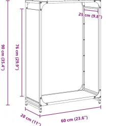 VIDAXL - Portant de bois chauffage blanc 60x28x90 cm