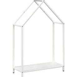 VIDAXL - Portant de bois chauffage blanc 60x25x90 cm