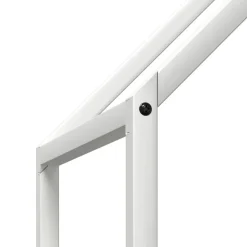 VIDAXL - Portant de bois chauffage blanc 60x25x90 cm