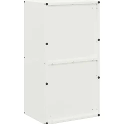 VIDAXL - Portant de bois chauffage blanc 40x30x75 cm