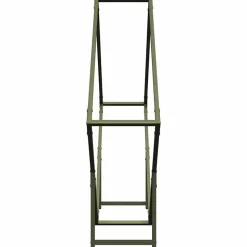 VIDAXL - Portant de bois chauffage vert olive 100x25x100 cm