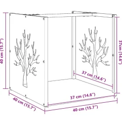 VIDAXL - Portant de bois chauffage anthracite 40x40x40 cm