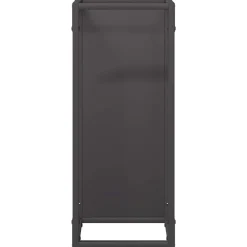 VIDAXL - Portant de bois chauffage noir 25x25x60 cm