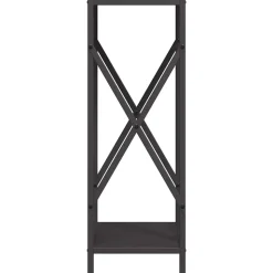 VIDAXL - Portant de bois chauffage noir 34x25x70 cm