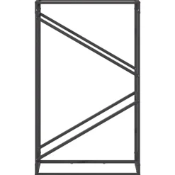 VIDAXL - Portant de bois chauffage noir 60x25x100 cm