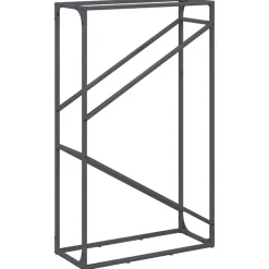VIDAXL - Portant de bois chauffage anthracite 60x25x100 cm