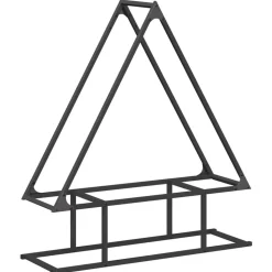 VIDAXL - Portant de bois chauffage noir 80x25x90 cm