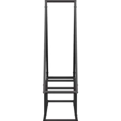 VIDAXL - Portant de bois chauffage noir 80x25x90 cm
