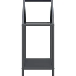 VIDAXL - Portant de bois chauffage anthracite 40x25x60 cm