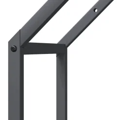 VIDAXL - Portant de bois chauffage anthracite 40x25x60 cm