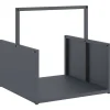 VIDAXL - Portant de bois chauffage anthracite 40x40x40 cm