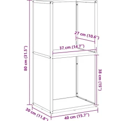 VIDAXL - Portant de bois chauffage blanc 40x30x80 cm