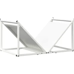 VIDAXL - Portant de bois chauffage blanc 70x43x34,5 cm